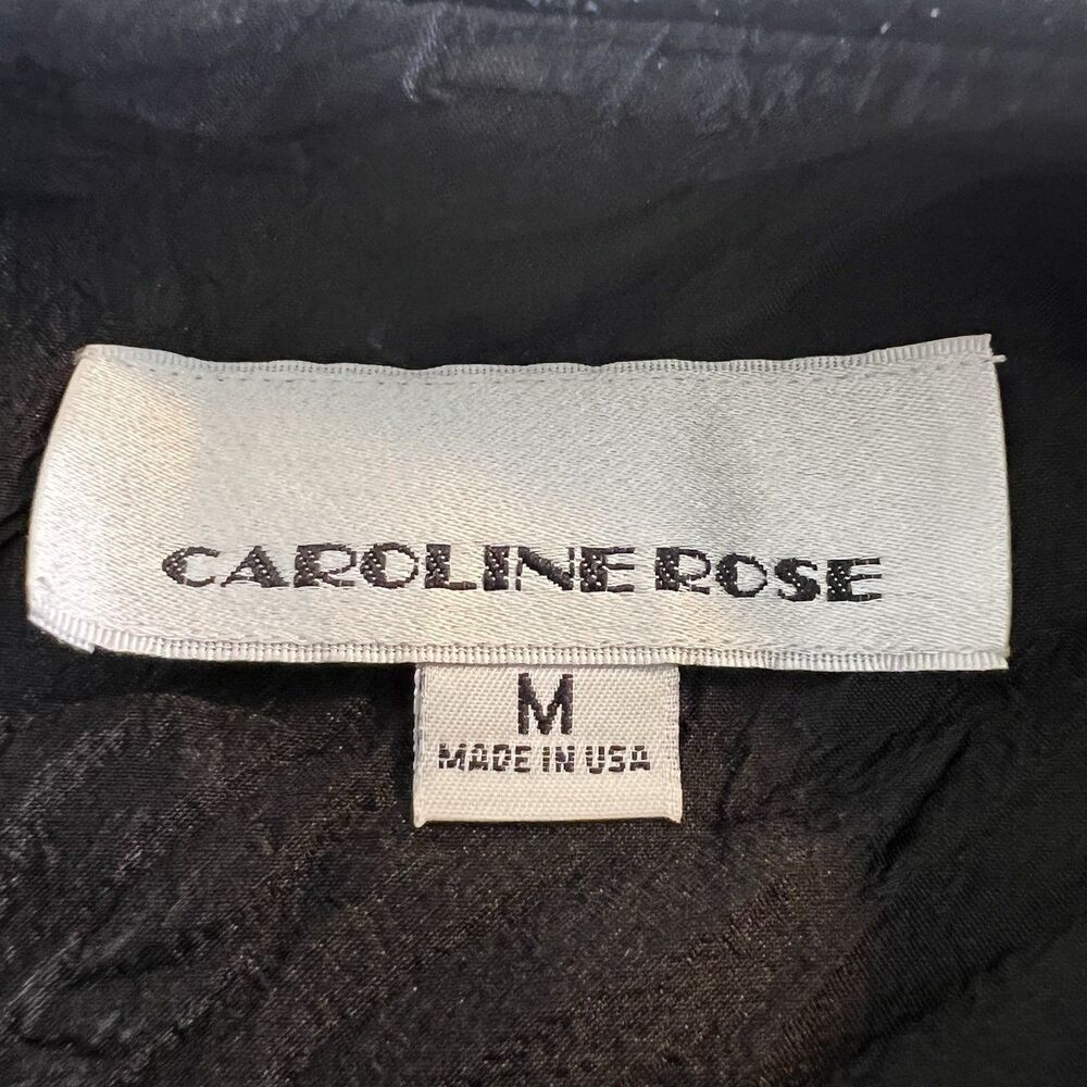 Caroline Rose Black Tunic Top Blouse 3/4 Sleeves Women’s M - Picture 6 of 10